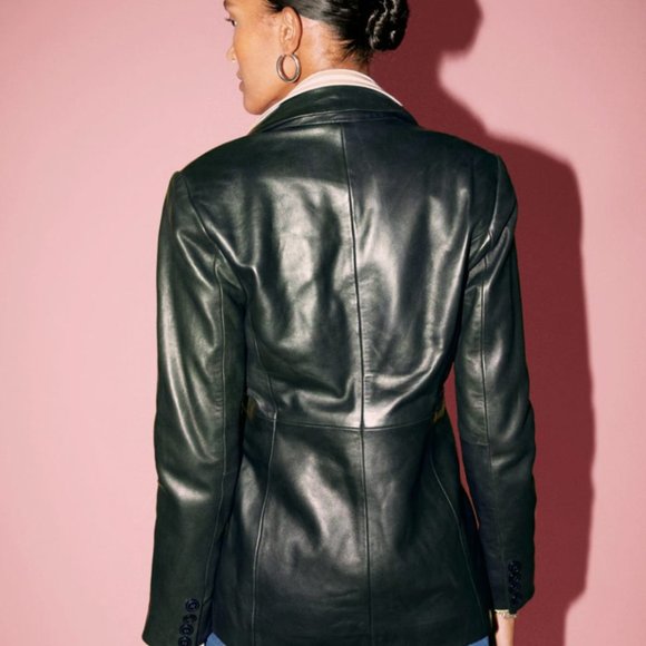 Reformation Black Leather Jacket - Picture 2 of 6